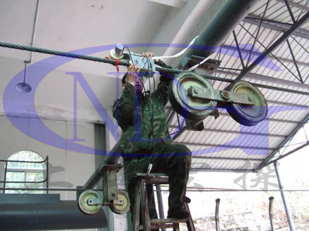 索道及娛樂設(shè)施鋼絲繩無損探傷現(xiàn)場(chǎng)